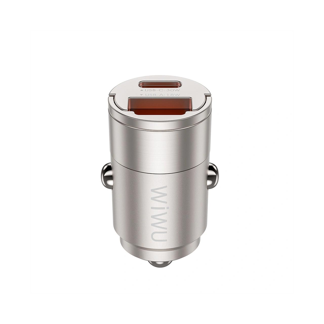 شارژر فندکی 30 وات PD و فست دو پورت Wiwu مدل Nano Wi-QC028 - بژ