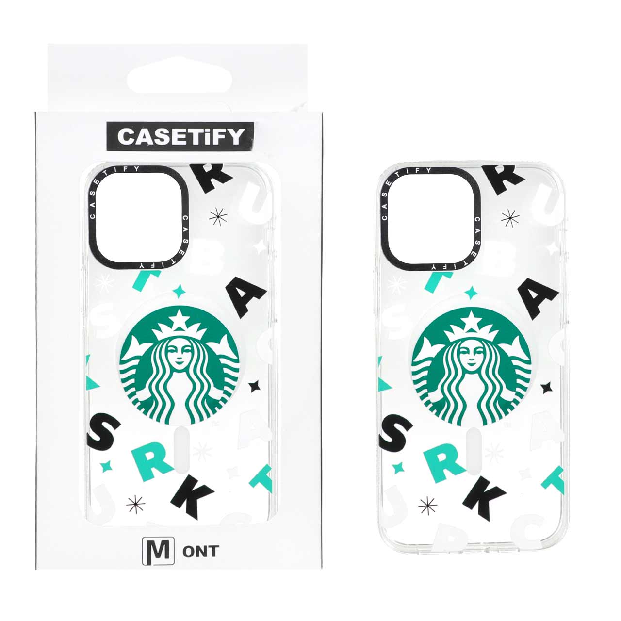 قاب Casetify طرح استارباکس و حروف رنگی مگ سیف مناسب برای آیفون 13 پرو مکس