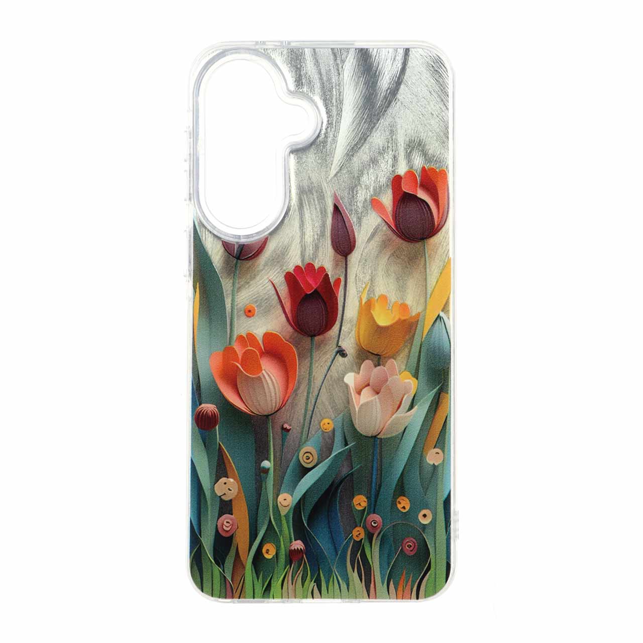 قاب طرح گل‌های اطلسی Flower شفاف مناسب برای سامسونگ گلکسی آ ۳۷