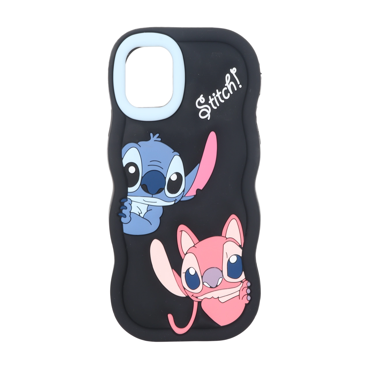 قاب سیلیکونی کنگره ای Stitch برجسته فانتزی Apple iPhone 11 - مشکی
