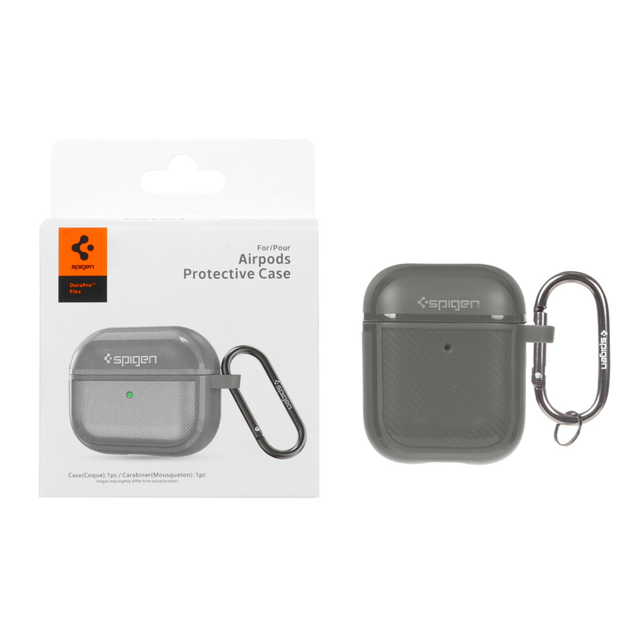 کیس ایرپاد طرح کربن Spigen Durapro Flex مناسب برای ایرپاد 1 و 2 - خاکستری