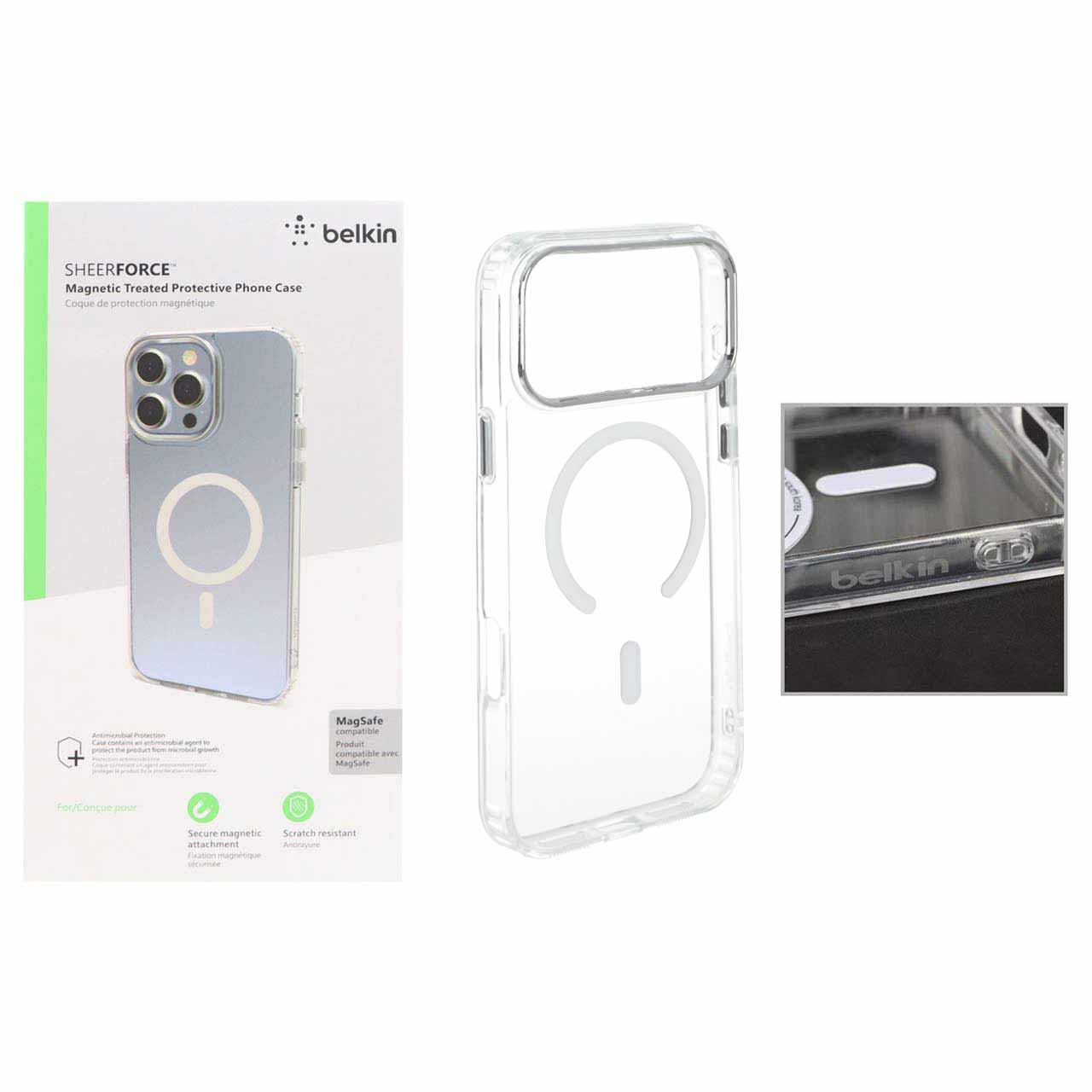 قاب Belkin شفاف MagSafe مدل Apple iPhone 17 Pro