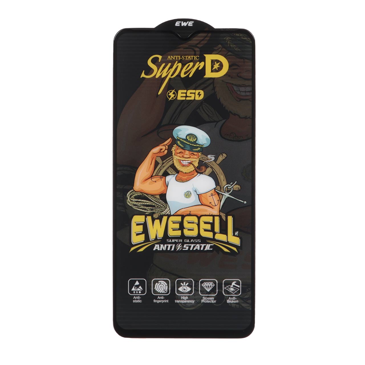 محافظ صفحه نمایش شیشه ای فول کاور Super D ESD Ewesell برای سامسونگ سری A و M