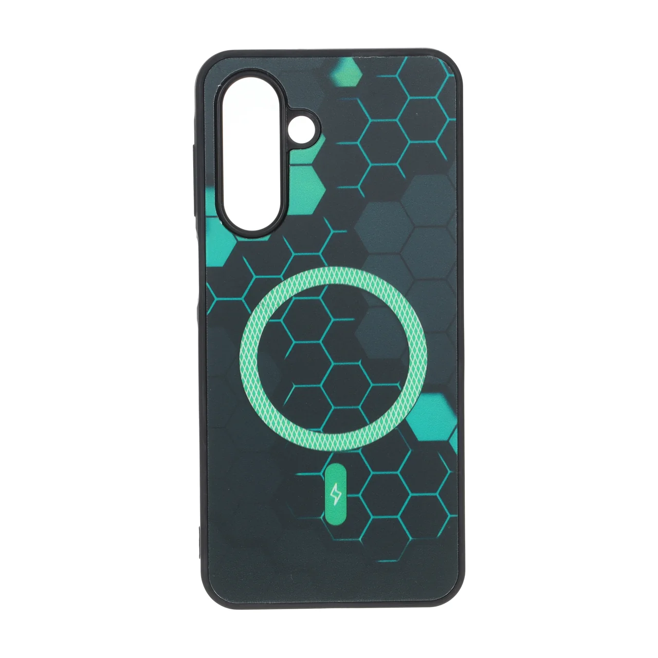 قاب طرح Hexagon مگ سیف هاشور دار سبز مناسب برای سامسونگ گلکسی A17 و A26