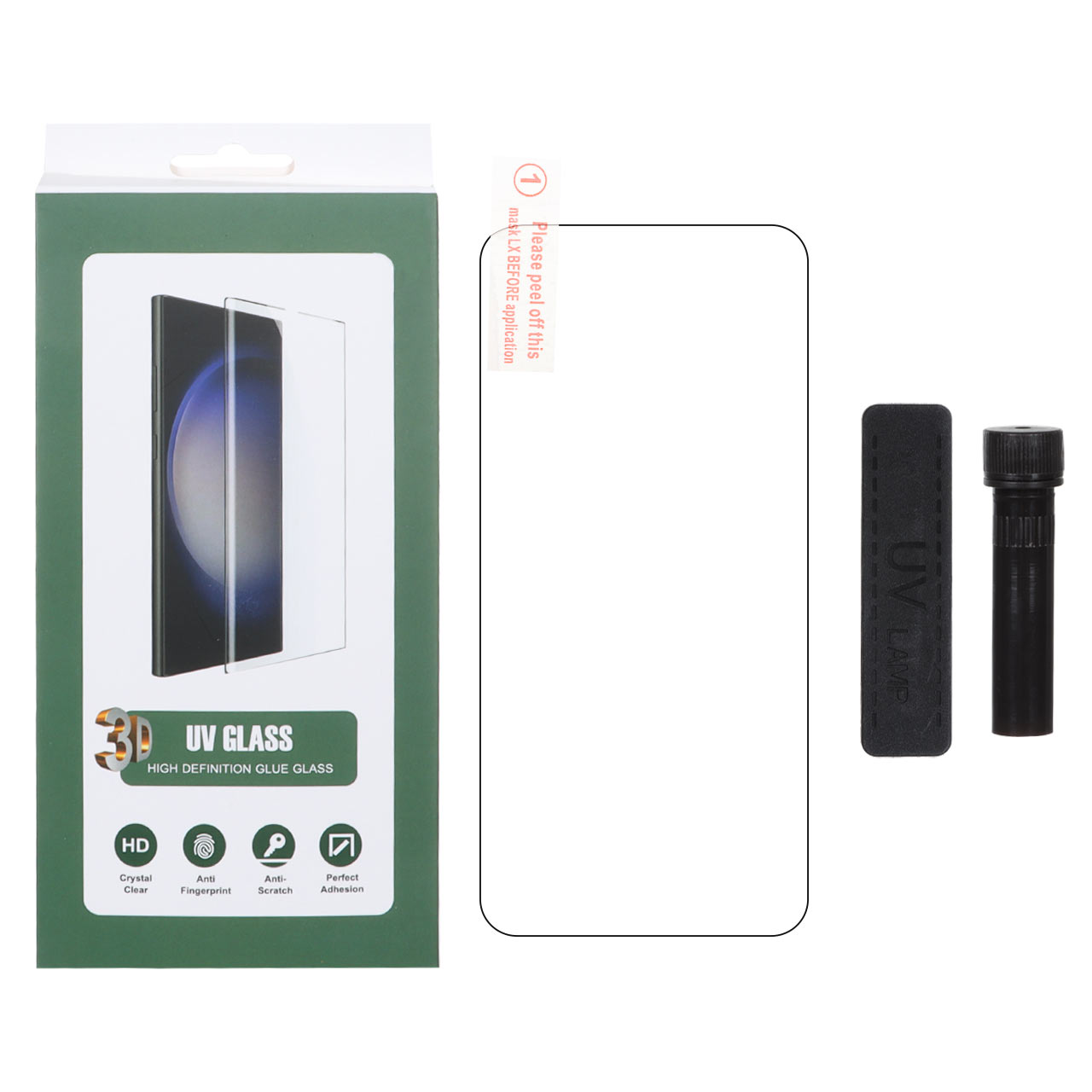 محافظ صفحه نمایش شیشه ای UV 3D مناسب برای گوشی‌های Xiaomi Redmi Note 14 Pro / Note 14 Pro Plus / Note 13 Pro Plus و Poco X7
