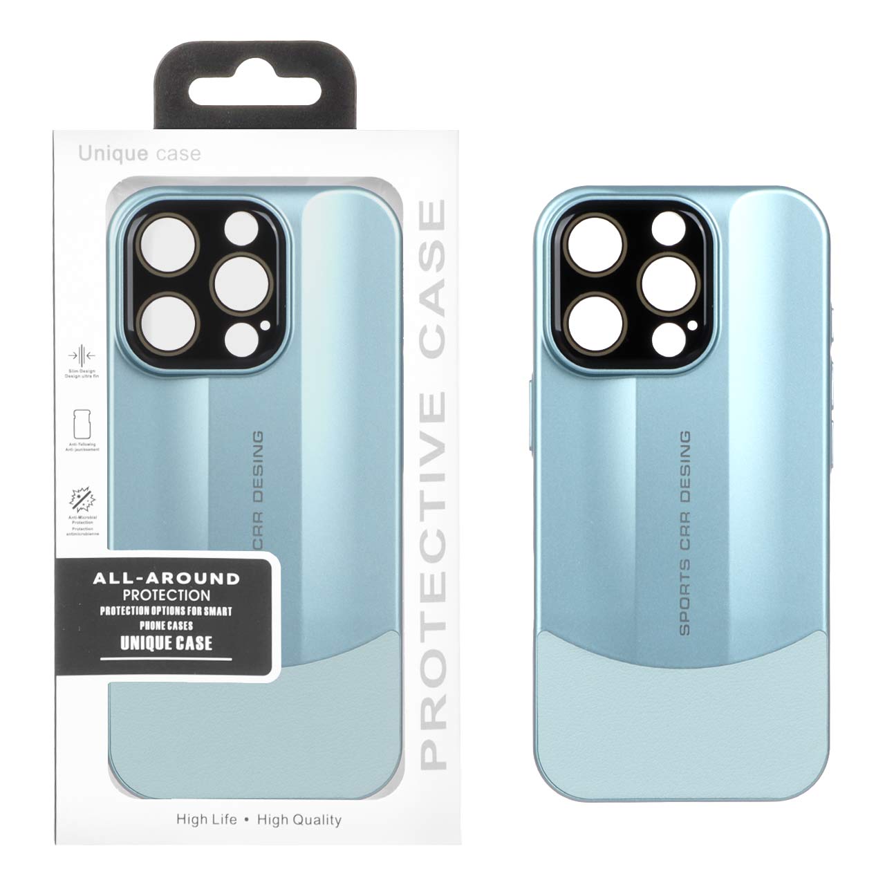 قاب اورجینال Sports Design محافظ لنز شیشه ای Apple iPhone 16 Pro - آبی روشن