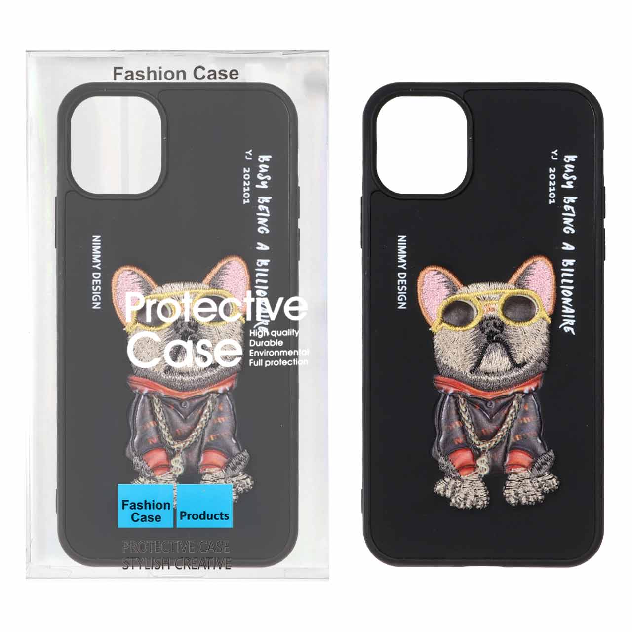 قاب Nimmy گلدوزی برجسته Apple iPhone 11 Pro Max - طرح 43