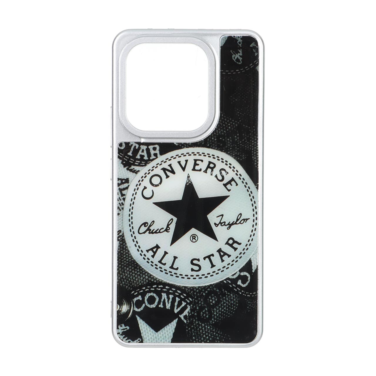 قاب طرح Converse All Star رزینی نقره‌ای مناسب برای شیائومی ردمی نوت 14 4G
