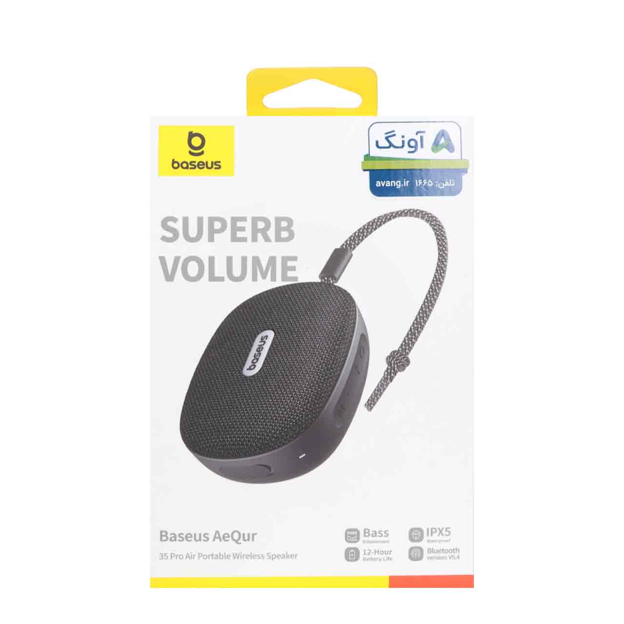 اسپیکر بلوتوثی Baseus مدل AeQur 35 Pro مشکی با گارانتی