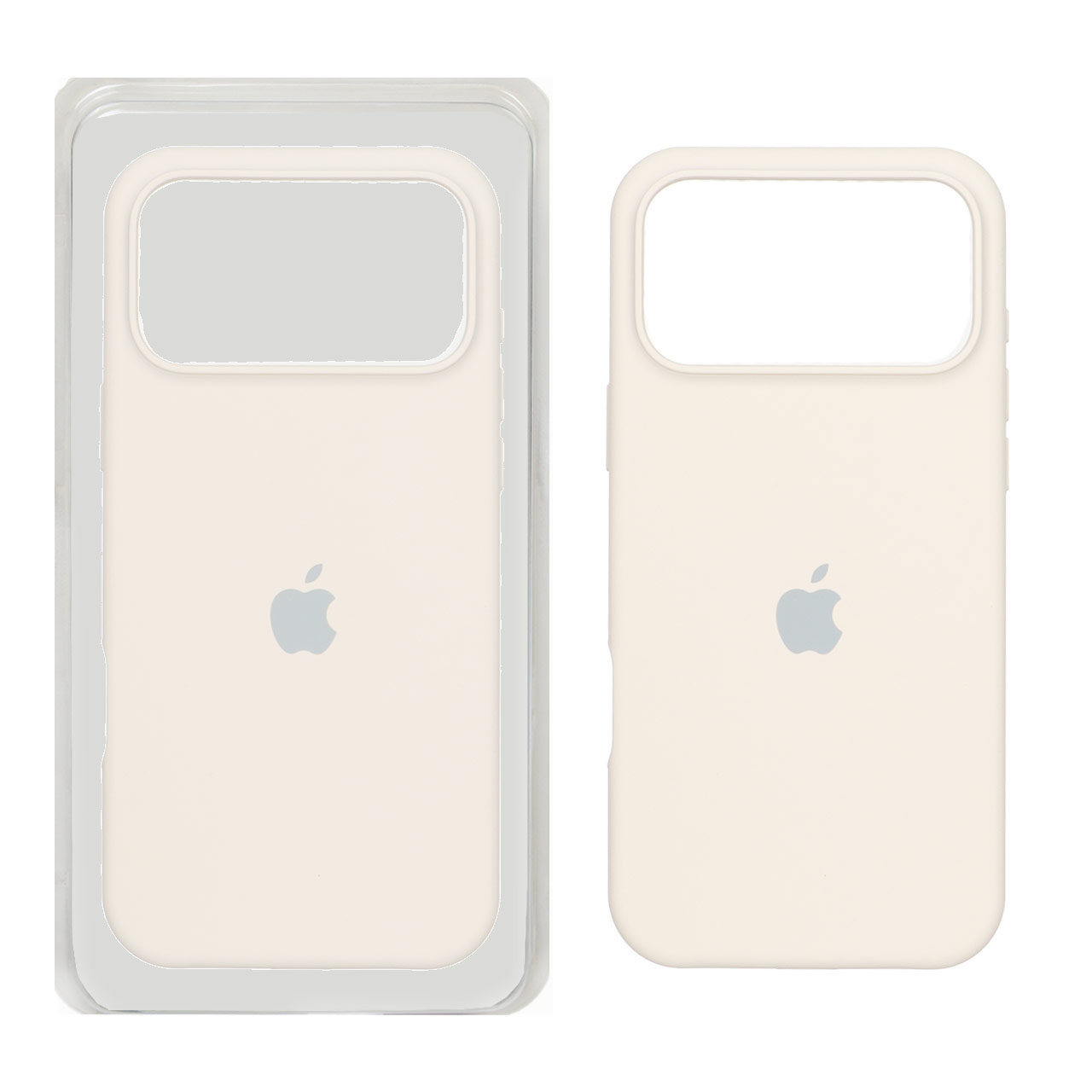 قاب سیلیکونی اورجینال Apple iPhone 17 Pro Max - رنگ کرم (پک اصلی)