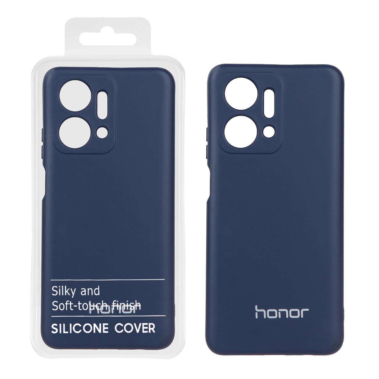 قاب سیلیکونی محافظ لنزدار سرمه ای مناسب برای آنر Honor X7a