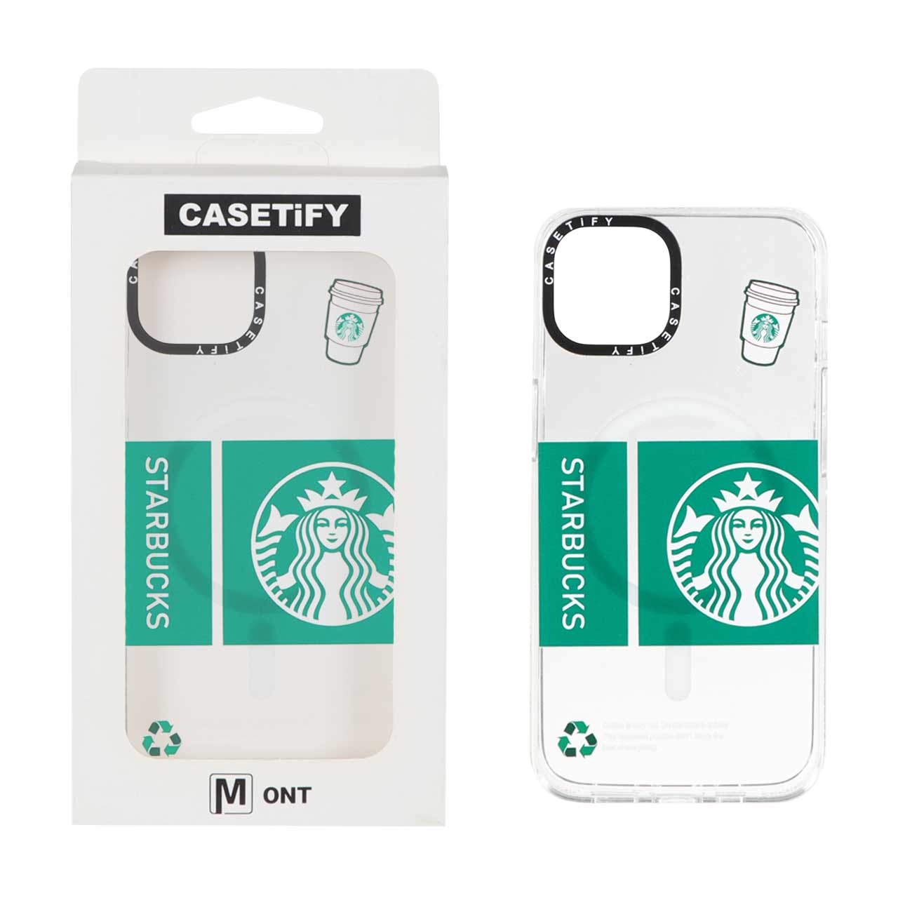 قاب Casetify شفاف مگ سیف طرح استارباکس مناسب برای آیفون 13 و آیفون 14