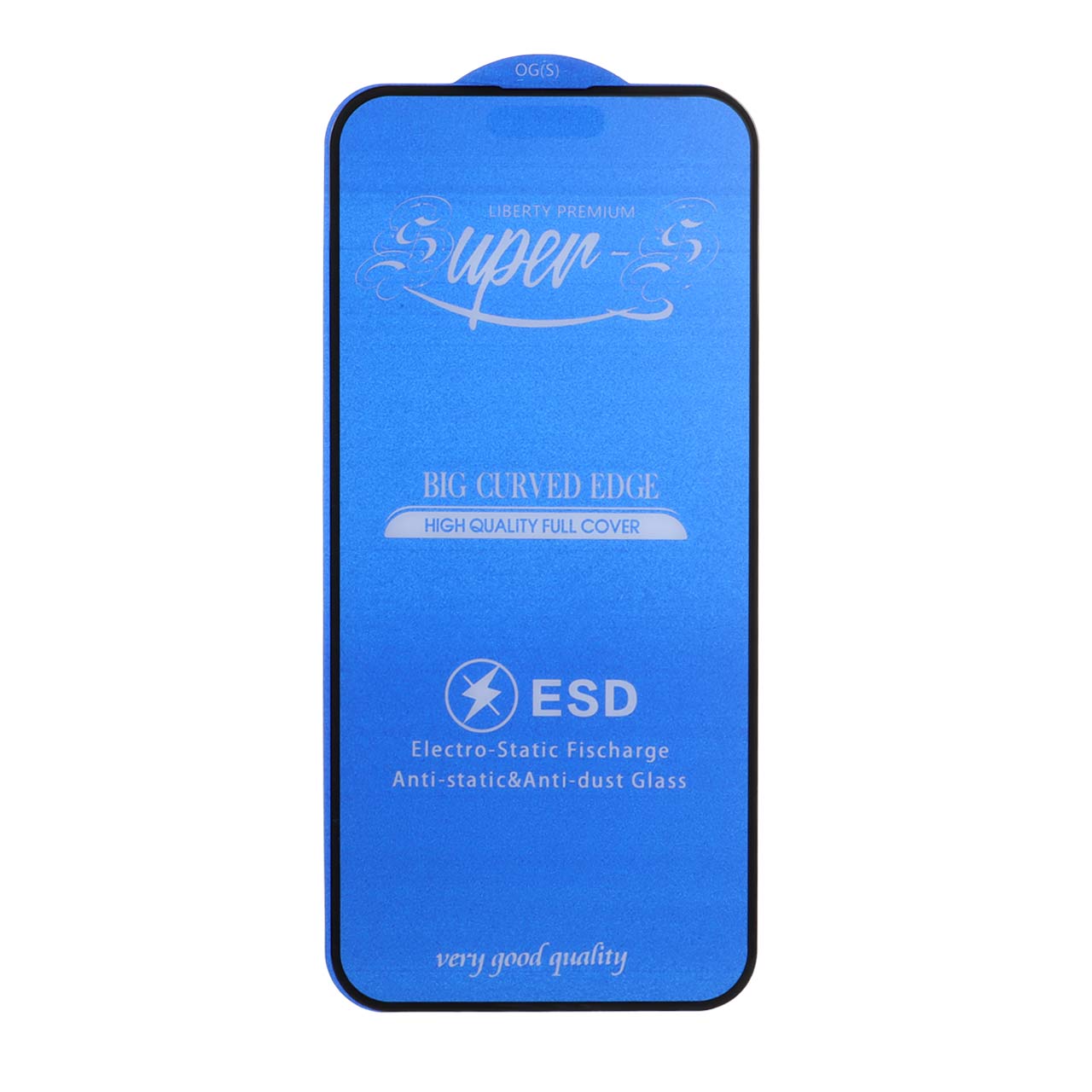 محافظ صفحه نمایش شیشه ای مات آنتی استاتیک فول کاور Super S-OG مناسب برای آیفون 15 پرو مکس