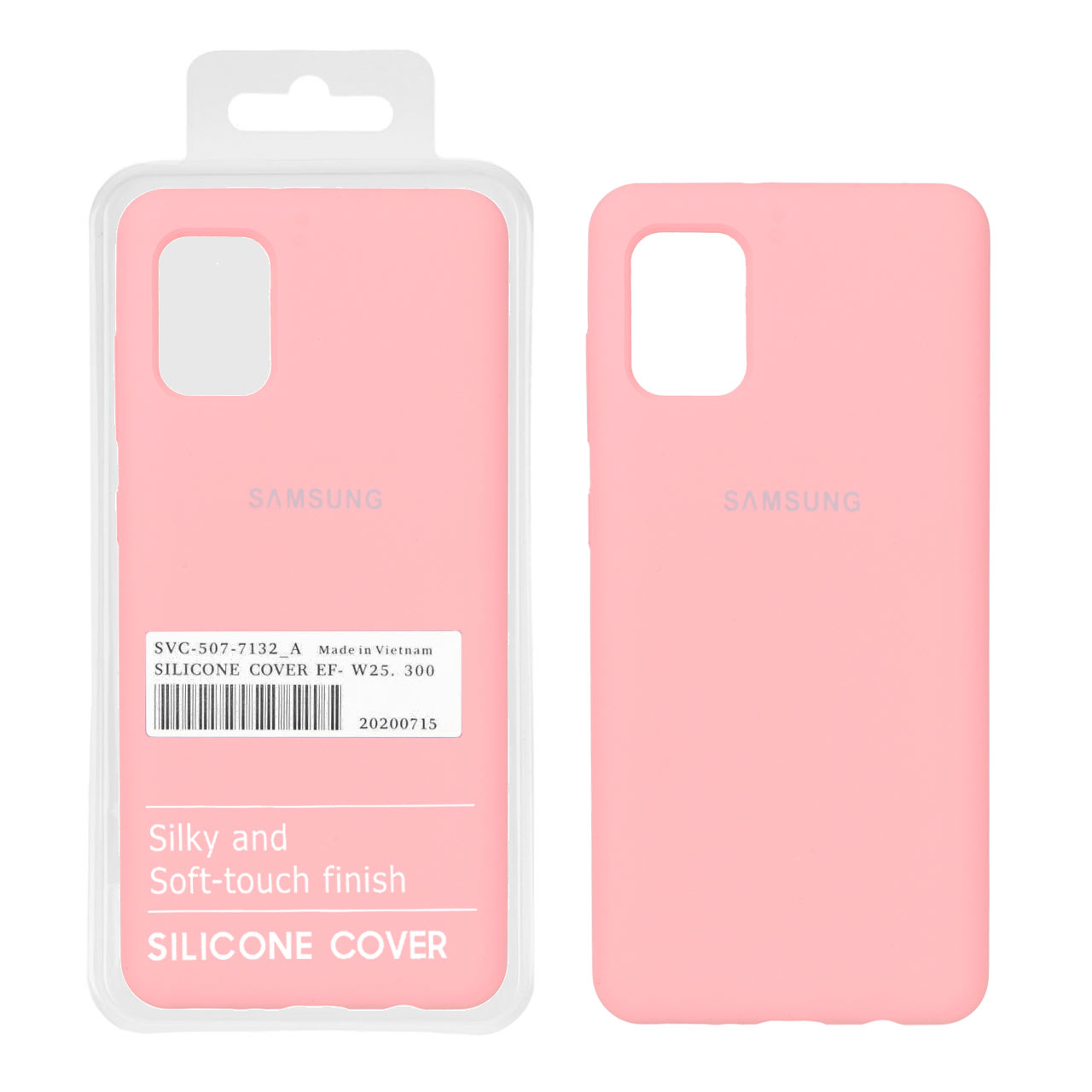 قاب سیلیکونی پاک کنی اورجینال درجه یک Samsung Galaxy A31 - گلبهی (پک دار)