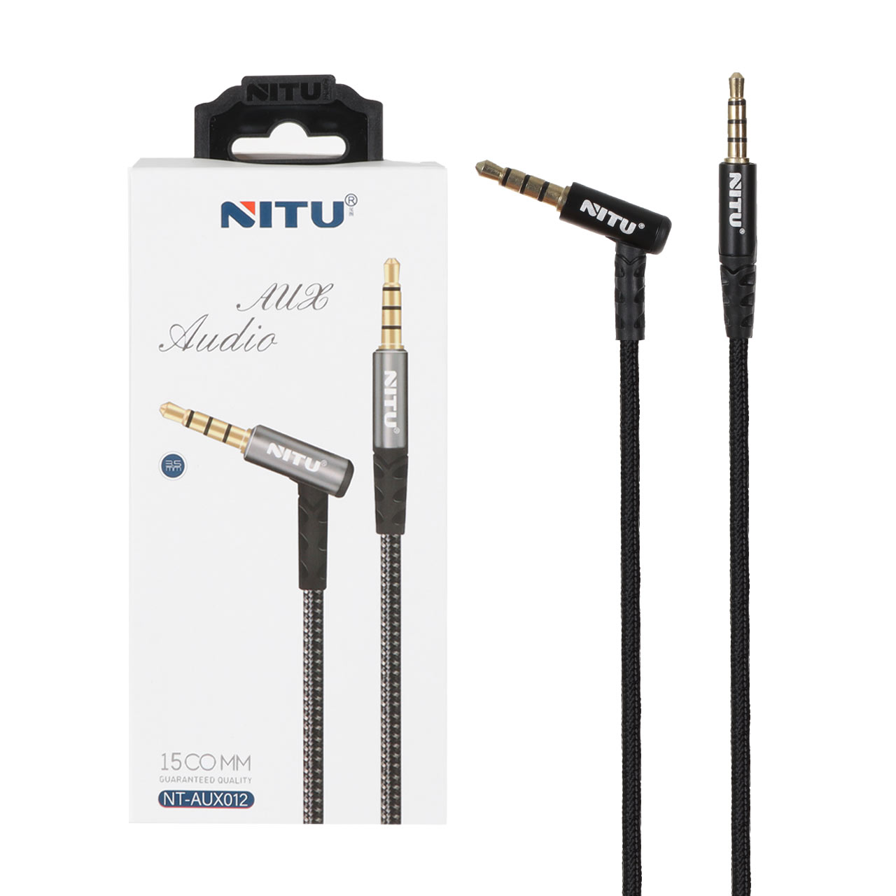 کابل AUX نیتو مدل NT-AUX012 با روکش بافته شده - مشکی