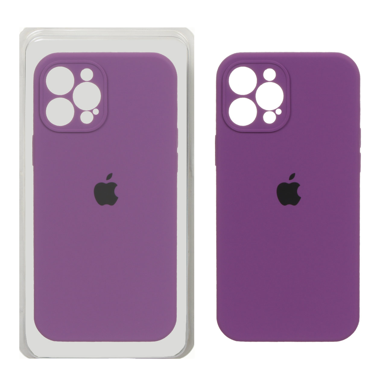 قاب سیلیکونی پاک کنی اورجینال ++A مدل Apple iPhone 12 Pro Max - ارغوانی (پک دار)
