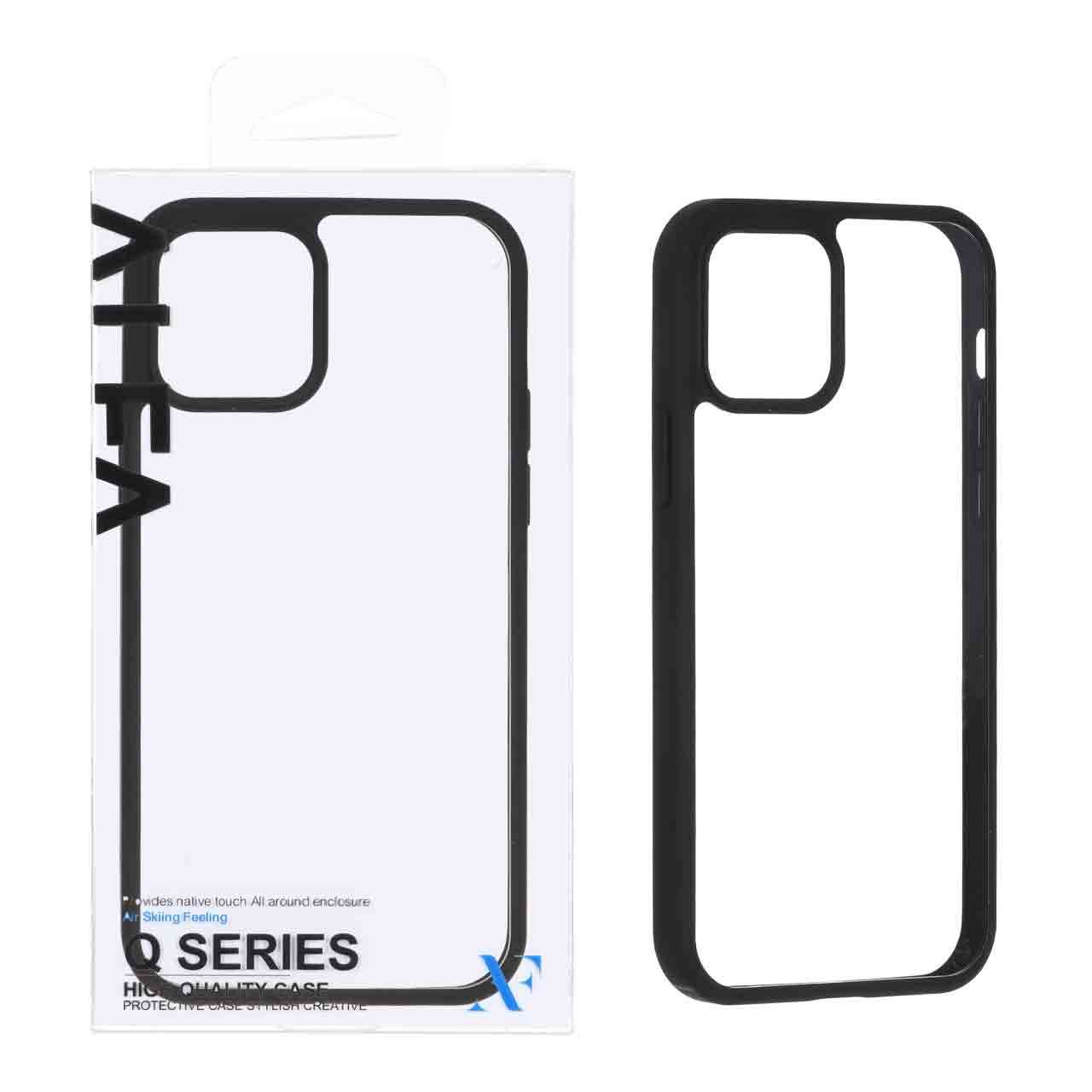 قاب شفاف Q Series آلفا مشکی مناسب برای آیفون 12 پرو و آیفون 12
