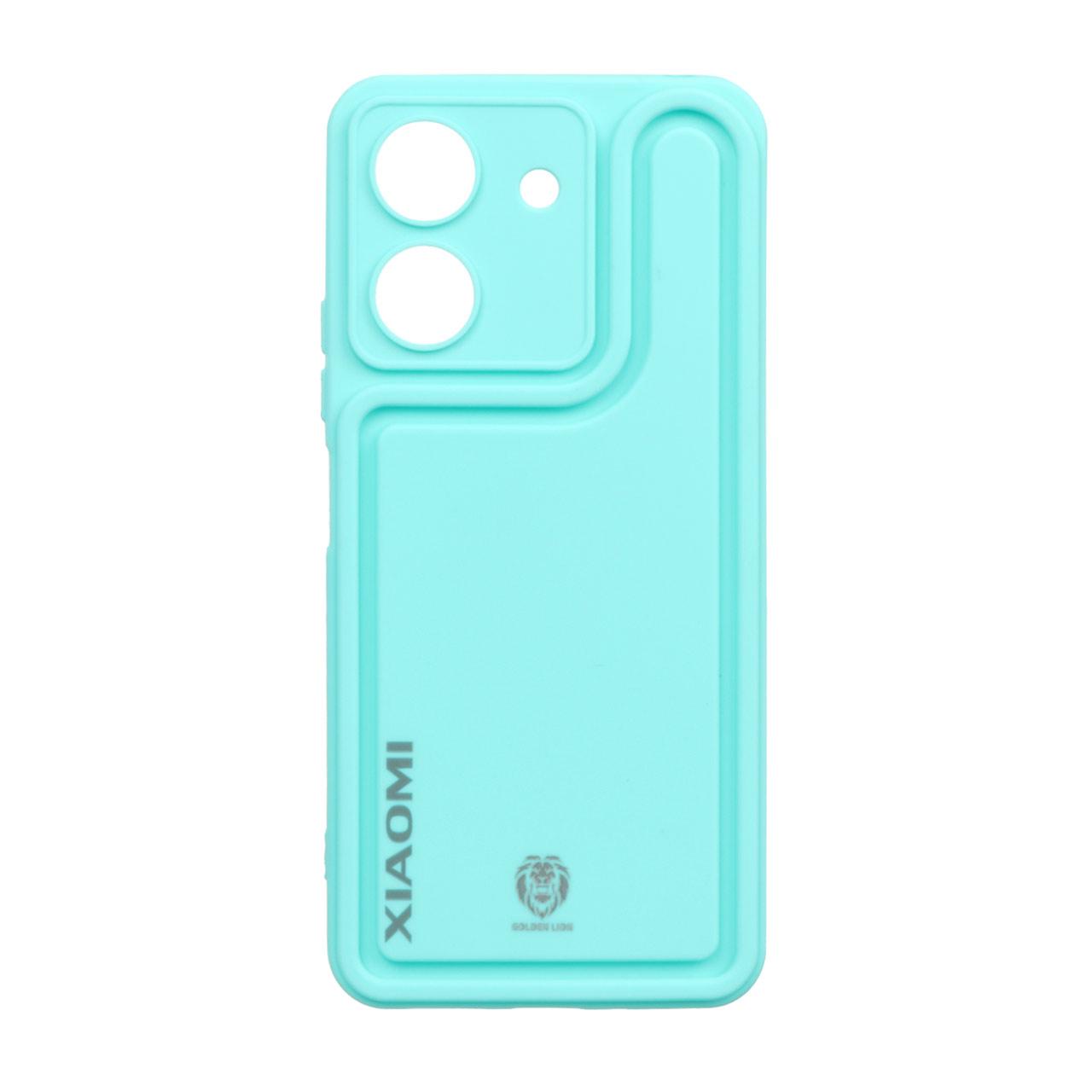 قاب Solid Case منحنی Golden Lion سبزآبی مناسب برای شیائومی ردمی 13C و پوکو C65