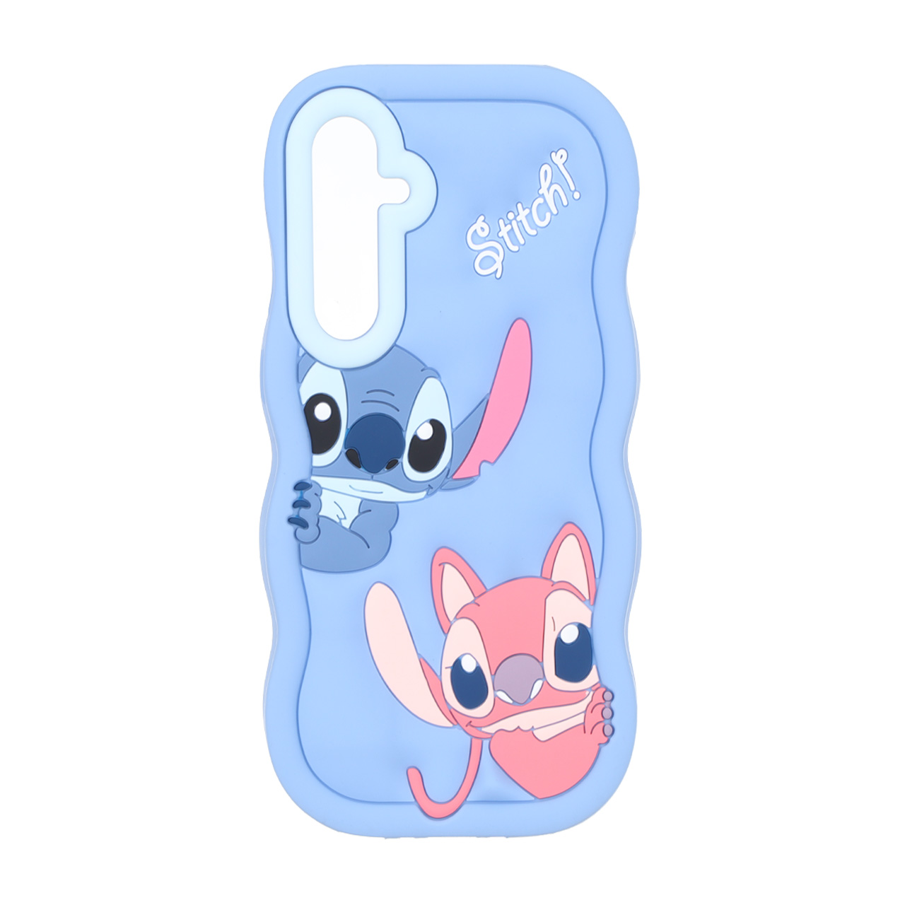 قاب سیلیکونی کنگره ای Stitch برجسته فانتزی Samsung Galaxy A35 / A55 - آبی