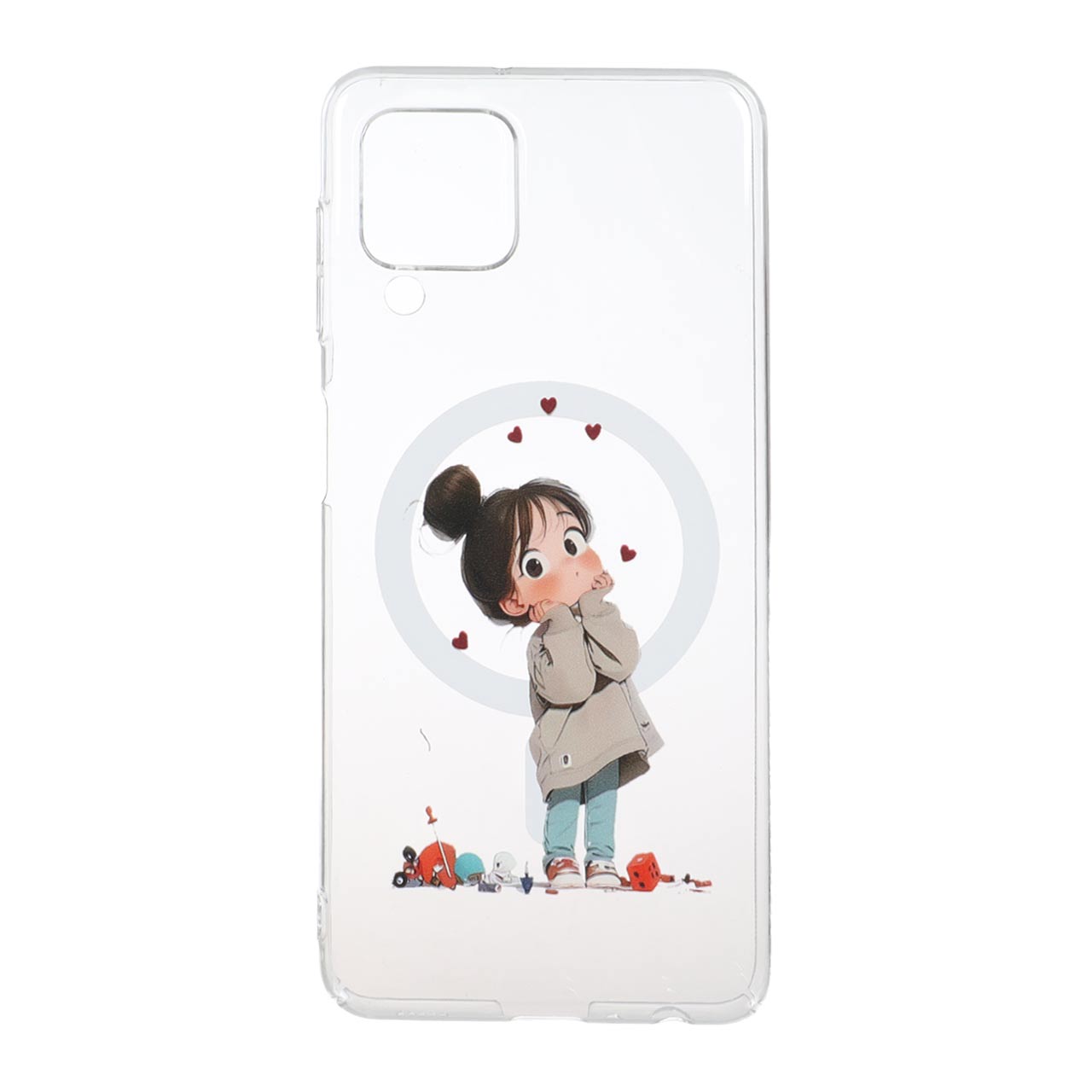 قاب طرح مگ سیف کریستالی Cute Girl مناسب برای سامسونگ گلکسی A22 4G / M32 4G / F22