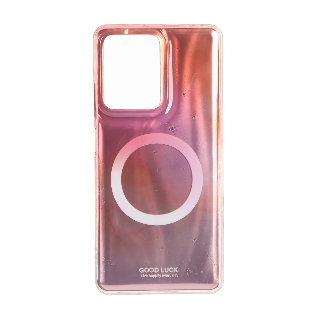 قاب Good Luck ستاره ای دور ژله ای طرح مگ سیف Xiaomi Redmi Note 12 Pro 5G / Xiaomi Poco X5 Pro 5G - نارنجی