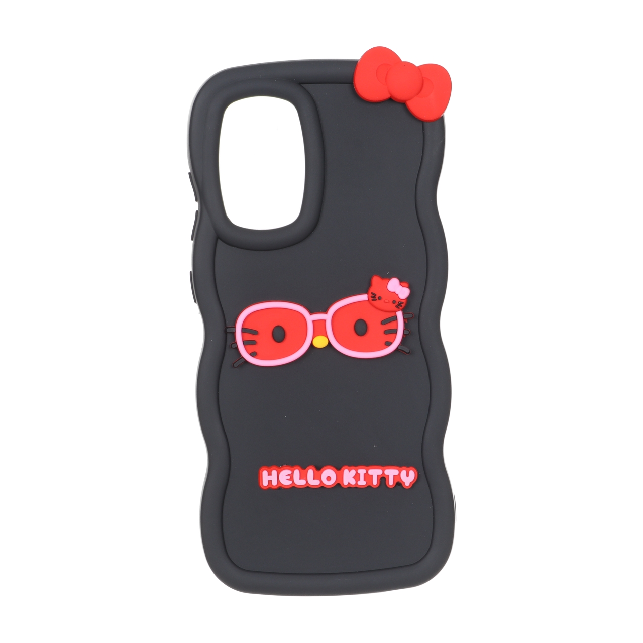 قاب سیلیکونی کنگره ای طرح Hello Kitty عینکی مناسب برای سامسونگ گلکسی A52 و A52s