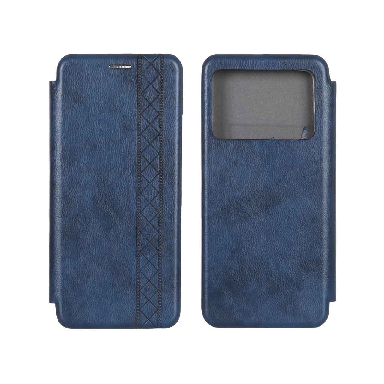 کیف چرمی طرح دار مغناطیسی مناسب برای شیائومی پوکو X6 پرو 5G و ردمی K70E سرمه‌ای