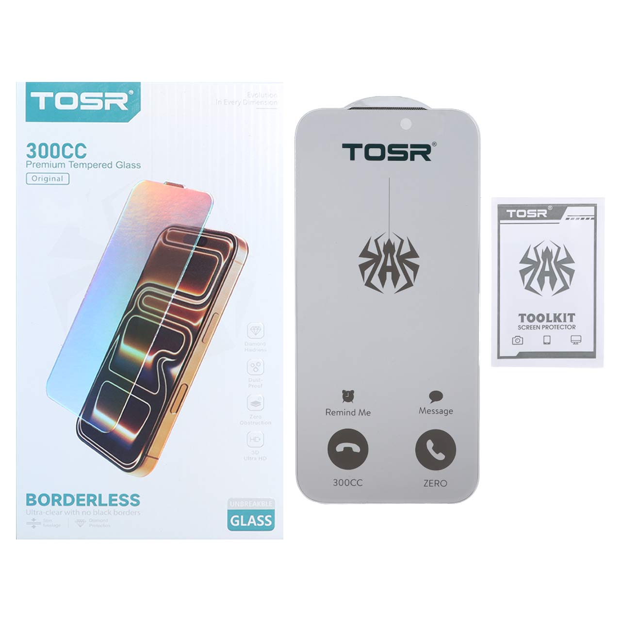 محافظ صفحه نمایش شیشه‌ای اورجینال TOSR Privacy بدون حاشیه مناسب برای آیفون 17 پرو مکس