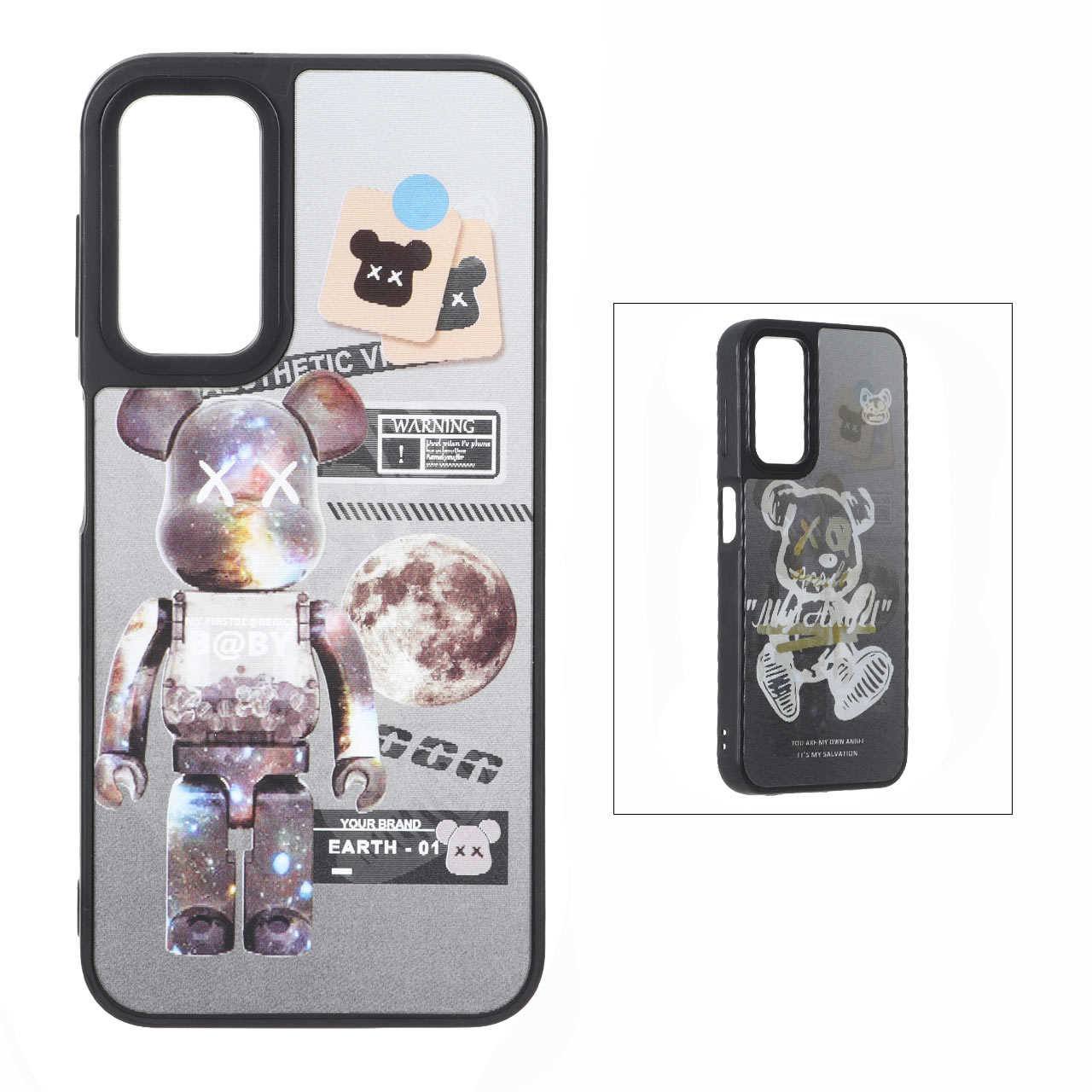 قاب طرح فضایی هولوگرافیک (Be@rbrick) مناسب برای سامسونگ گلکسی A14