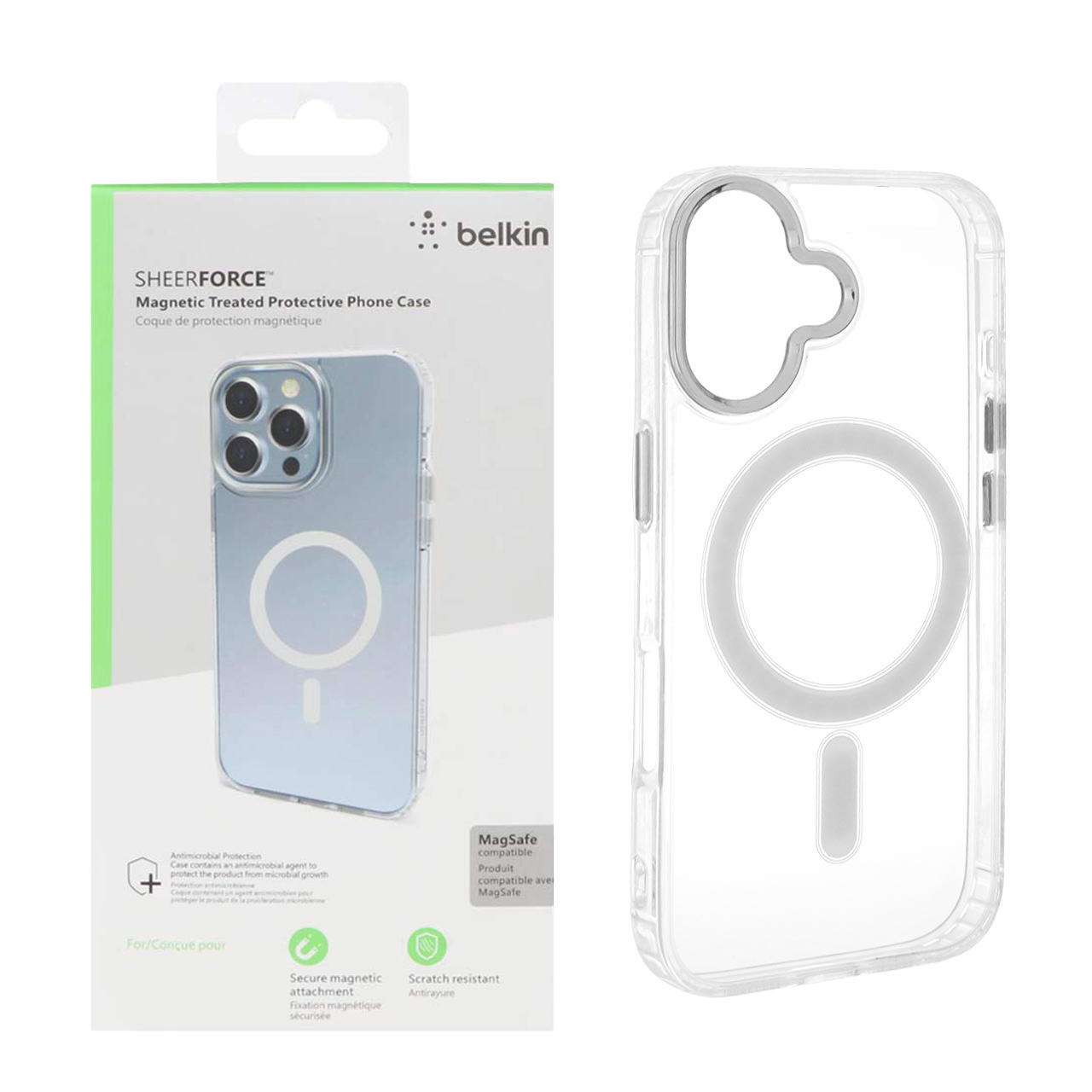 قاب belkin شفاف Magsafe مناسب برای آیفون 17 پرو مکس