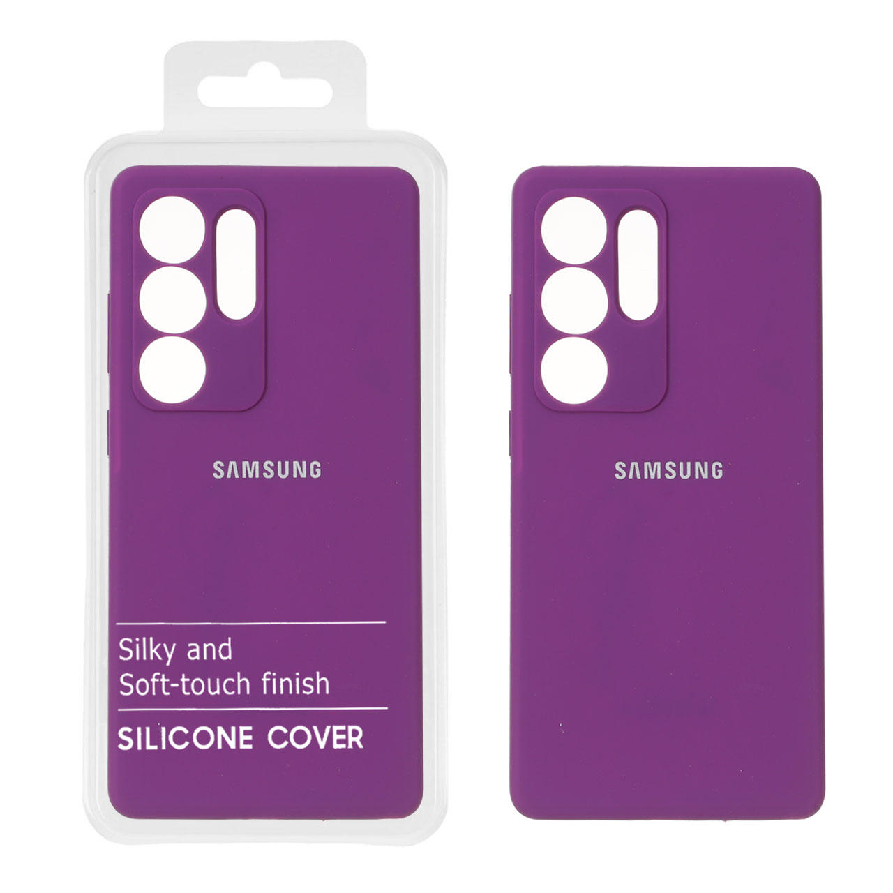 قاب سیلیکونی پاک کنی اورجینال درجه یک ارغوانی مناسب برای Samsung Galaxy S25 Ultra