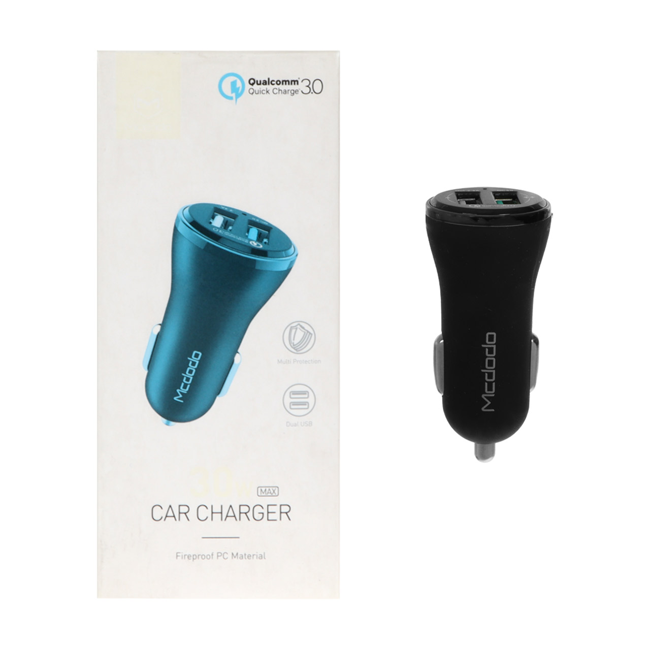 شارژر فندکی 30 وات فست دو پورت Mcdodo مدل CC-4910 - مشکی