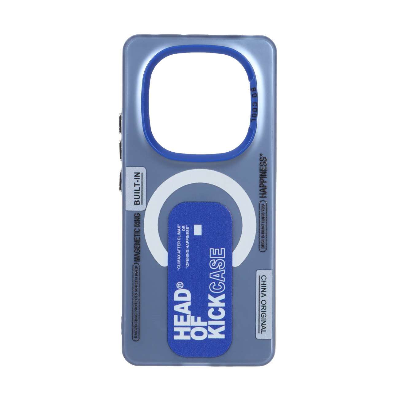 قاب SO COOL طرح مگ سیف Kick Case کیک استند آبی مناسب برای شیائومی ردمی نوت 14 پرو 4G