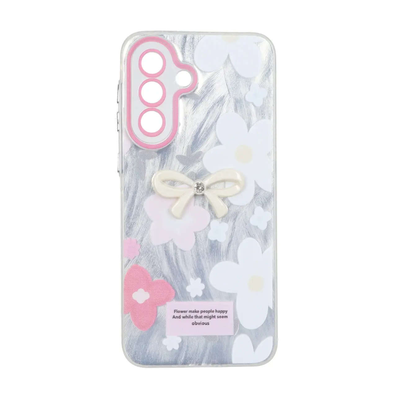 قاب اطلسی Flower پاپیون دار Samsung Galaxy A37 - طرح 119