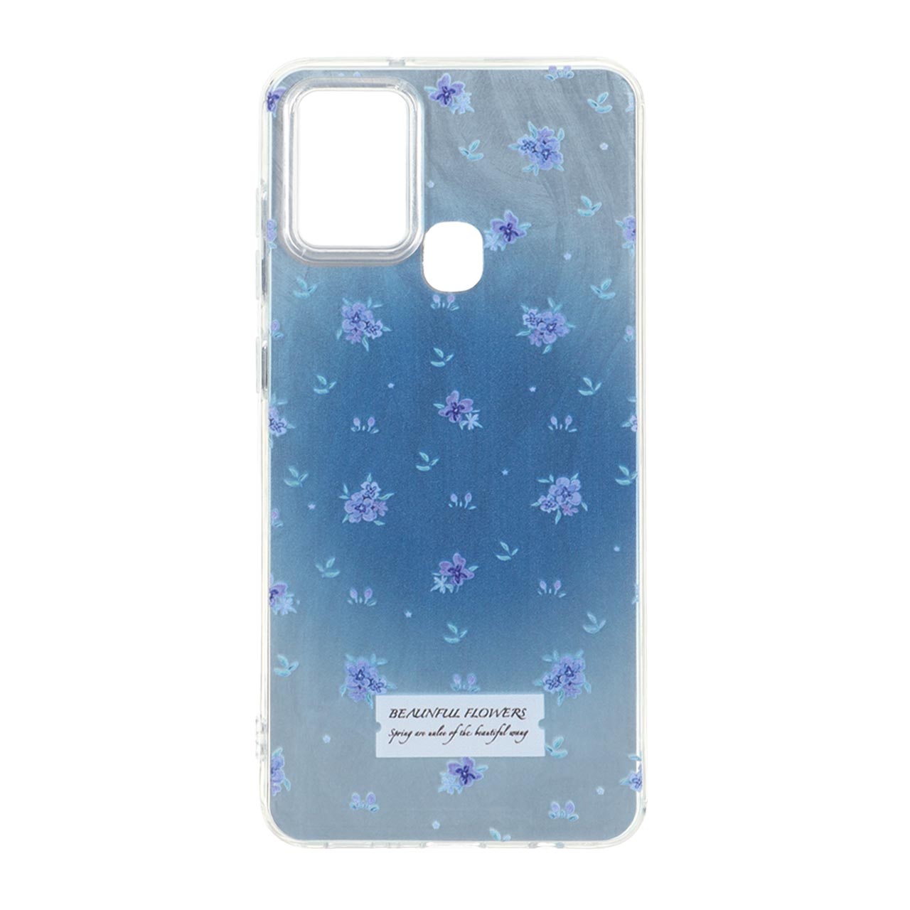 قاب طرح گل اطلسی (Beautiful Flowers) دور ژله ای مناسب برای سامسونگ گلکسی A21s