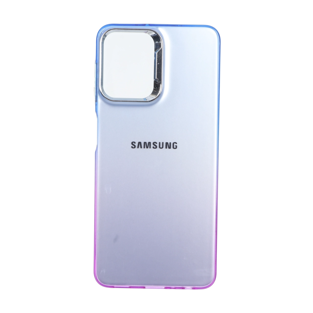 قاب SO COOL لنز متال لوگودار دور رنگی Samsung Galaxy A22 4G / M22 / M32 4G / F22 - آبی بنفش