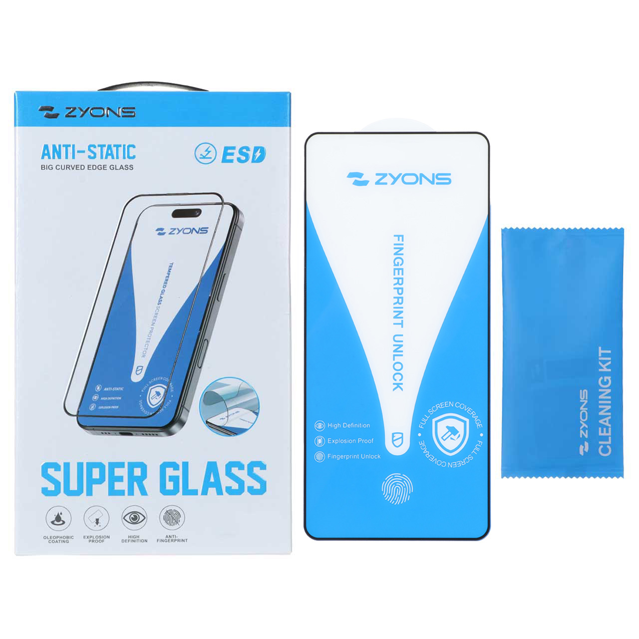 محافظ صفحه نمایش شیشه ای Full Cover ESD Anti Static - Zyons SG مدل سامسونگ گلکسی S26 Ultra