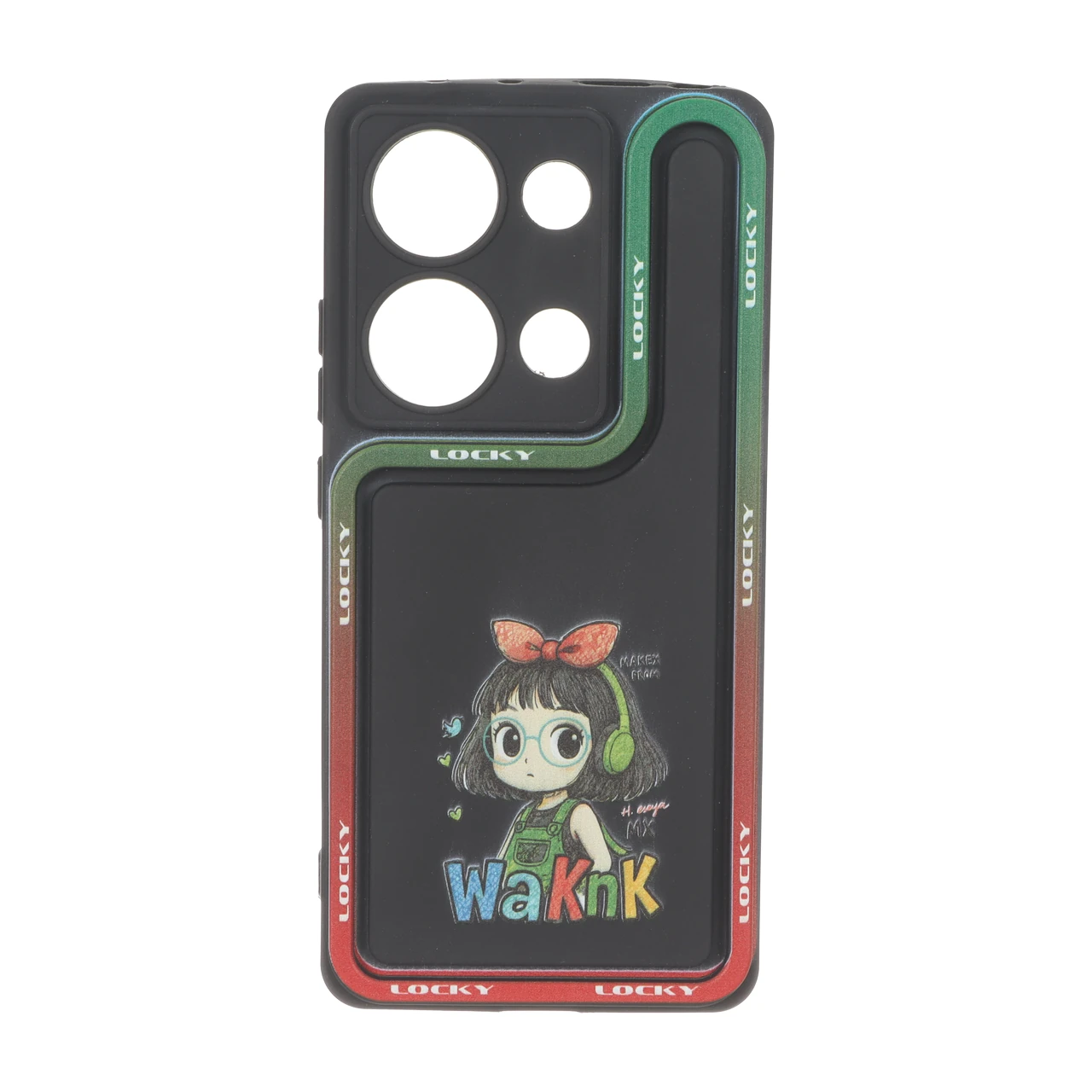 قاب Solid Case منحنی LUCKY طرح دار Xiaomi Redmi Note 14S / Note 13 Pro 4G / Poco M6 Pro 4G - کد 360
