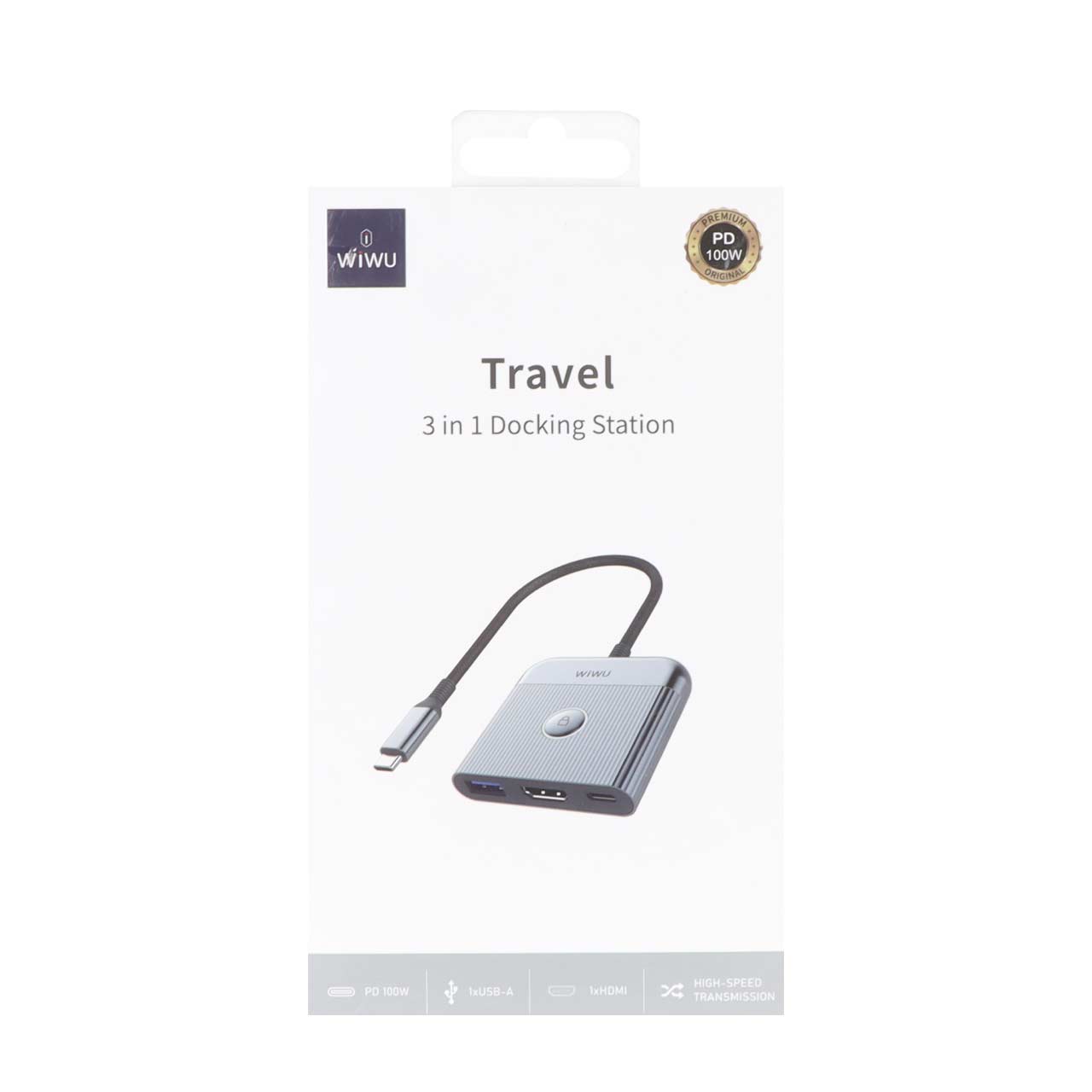 هاب 3 پورت Wiwu Type-C مدل Travel Wi-HB002 - خاکستری