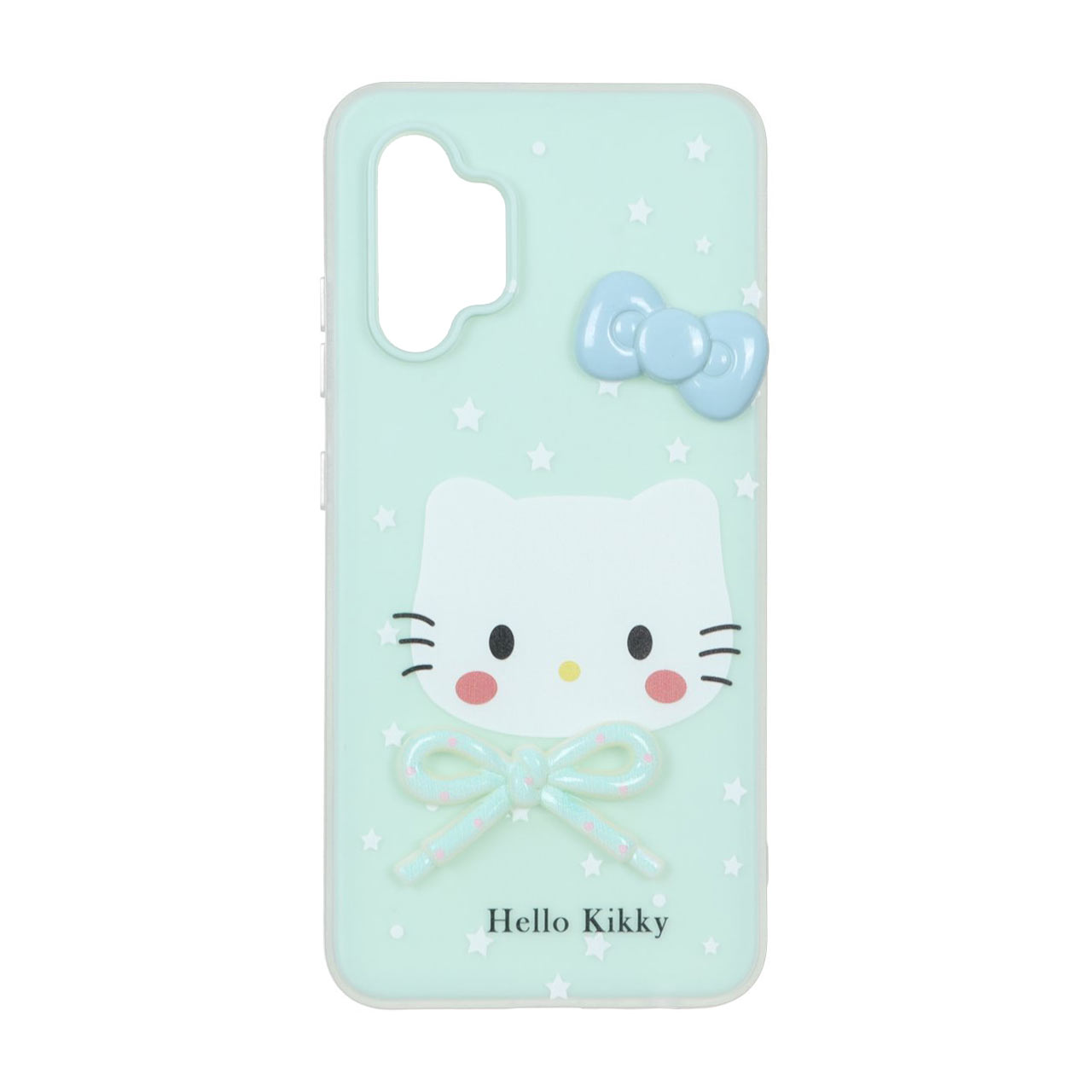 قاب طرح Kitty پاپیون برجسته مات دو لایه سبز مناسب برای سامسونگ گلکسی A32 4G