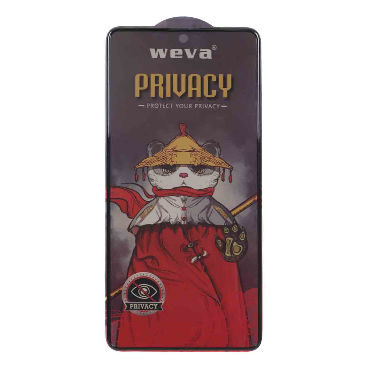 محافظ صفحه نمایش شیشه ای ایربگ دار Full Cover Privacy Weva مدل Samsung Galaxy A71 / A72 / A73 / M51 / M52 / M53 / M54 / M62 / Note 12 Pro 5G / Note 12 Pro Plus / Poco X5 Pro / Poco F5