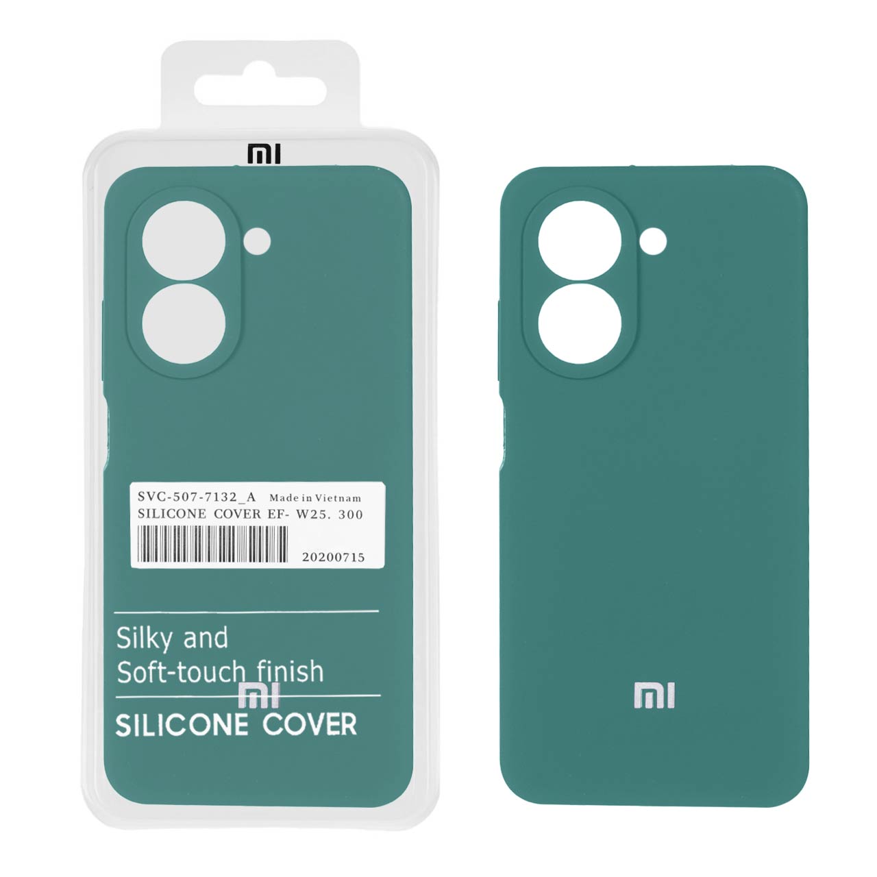 قاب سیلیکونی پاک کنی اورجینال درجه یک Xiaomi Redmi A5 / Poco C71 - سبز (پک دار)