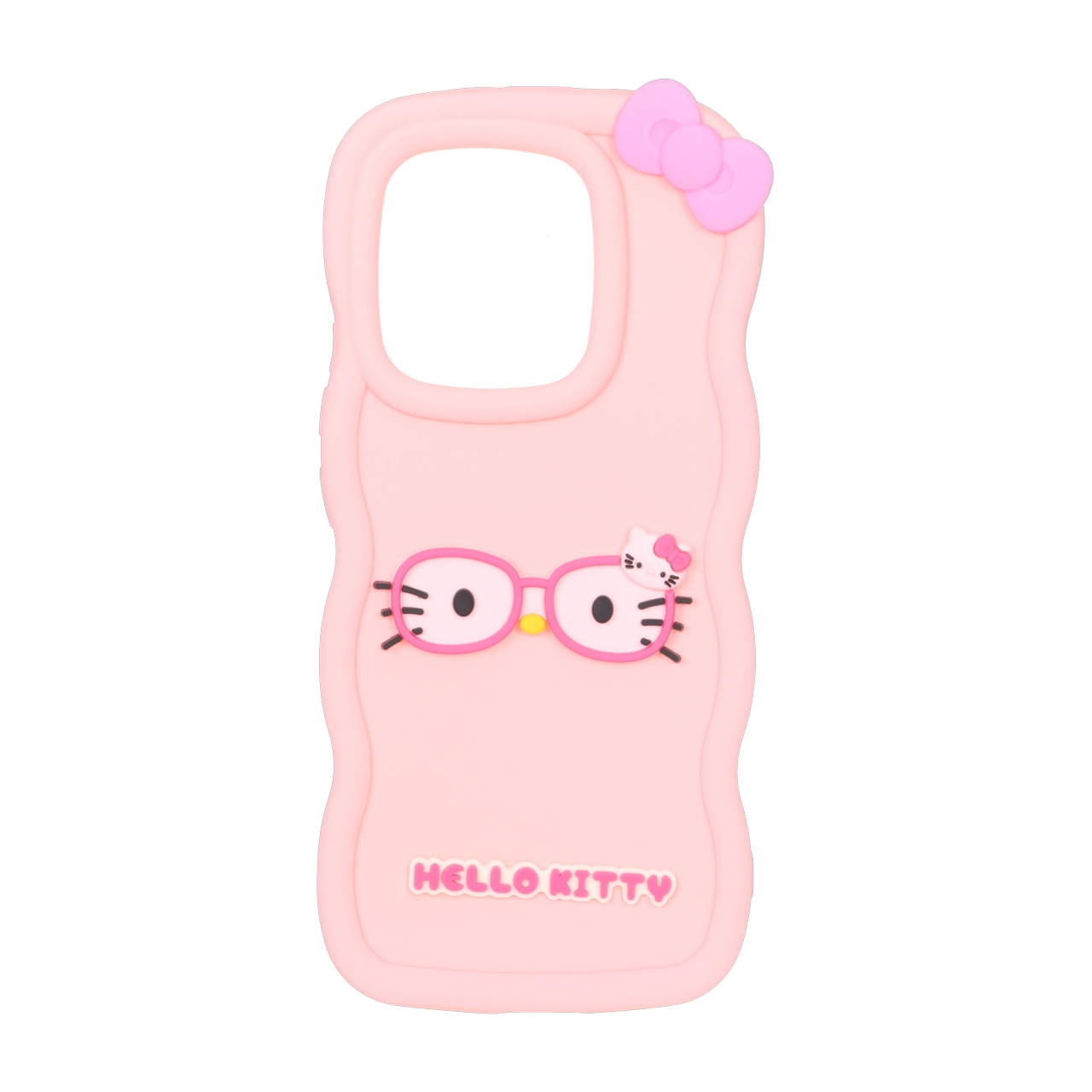 قاب سیلیکونی طرح Hello Kitty عینکی کنگره‌ای مناسب برای شیائومی ردمی نوت 14 4G