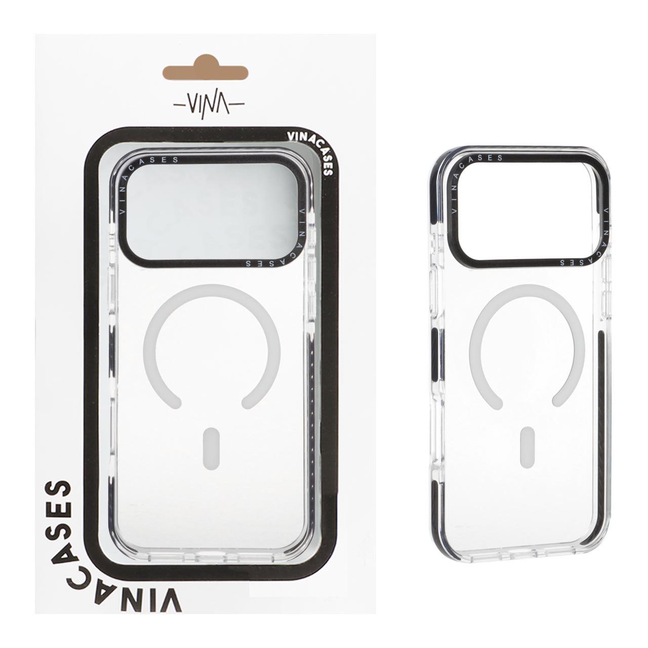 قاب اورجینال Vina شفاف Magsafe مدل Apple iPhone 17 Pro Max - سفید (پک دار) - VIN