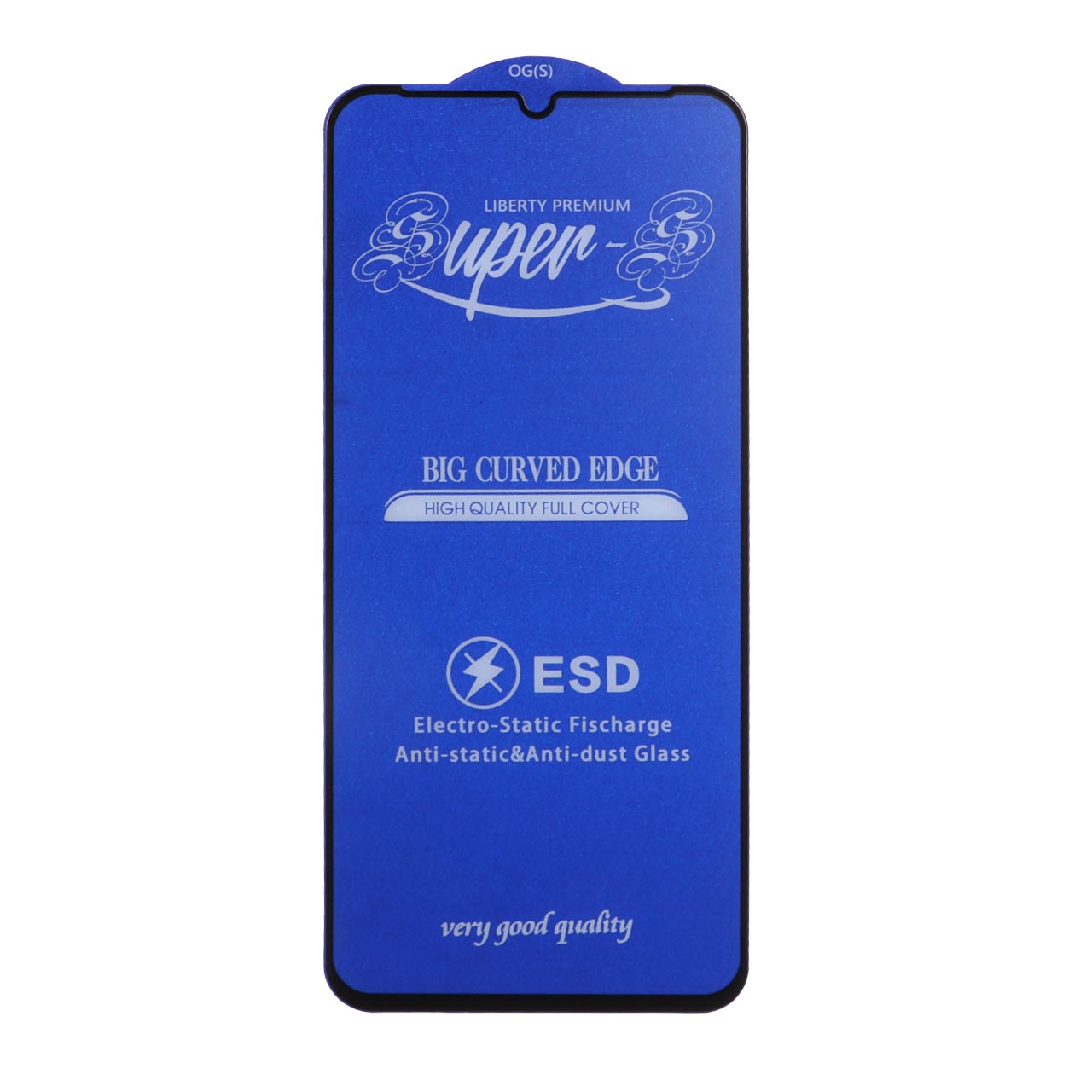 محافظ صفحه نمایش شیشه ای مات آنتی استاتیک مشکی Super S-OG مناسب برای سامسونگ گلکسی A07 / A06 / A05S و ریلمی C51 / C53 و نارزو N53
