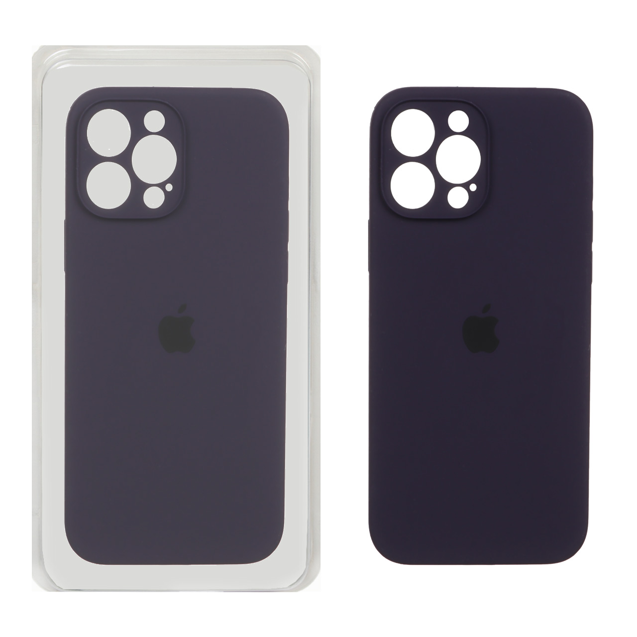 قاب سیلیکونی پاک کنی اورجینال ++A مدل Apple iPhone 13 Pro Max - بادمجانی (پک دار)