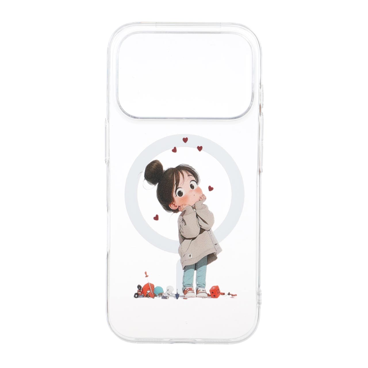 قاب Cute Girl طرح مگ سیف کریستالی Apple iPhone 17 Pro - کد 3