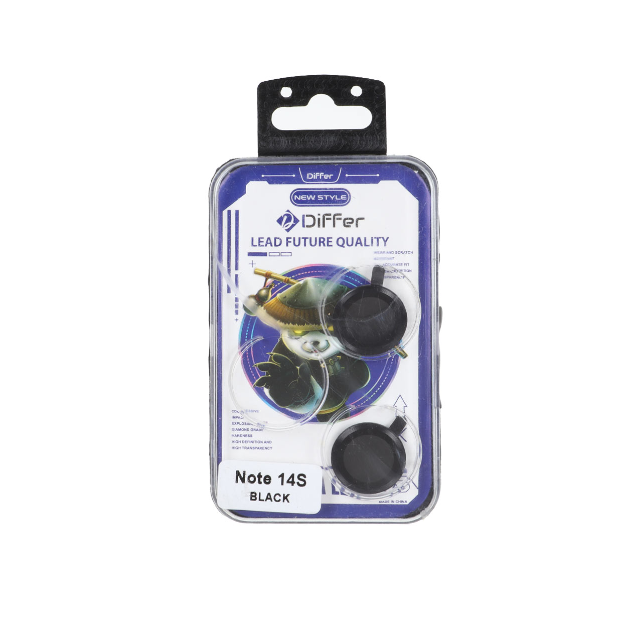 محافظ لنز رینگی اورجینال Differ مناسب برای شیائومی ردمی نوت 13 4G و ردمی نوت 14S - مشکی