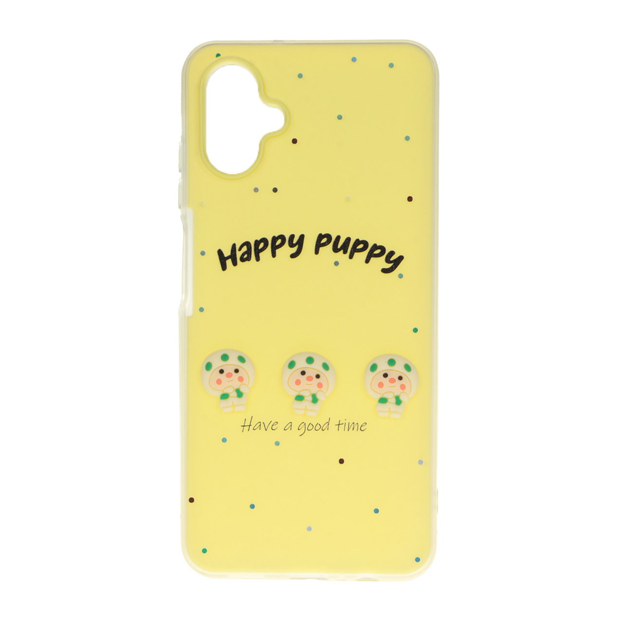 قاب طرح Happy Puppy عروسکی برجسته دو لایه مناسب برای سامسونگ گلکسی A06