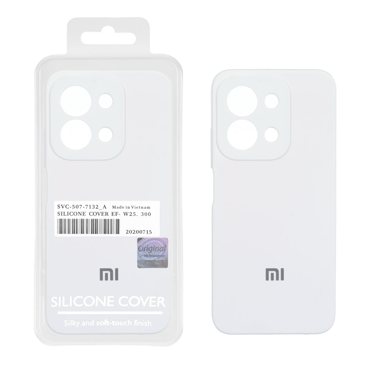 قاب سیلیکونی پاک کنی اورجینال Master Quality مدل نسخه گلوبال Xiaomi Redmi 15C / Poco C85 - سفید (پک دار)